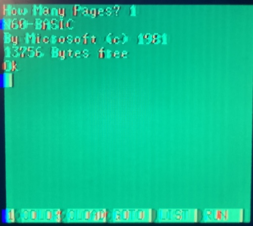 The PC-6001 is asking How Many Pages?