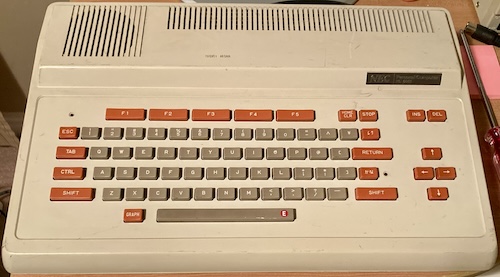 The PC-6001 is fully assembled and sitting happily on my desk.