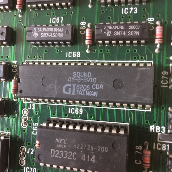 The AY-3-8910 sound chip.