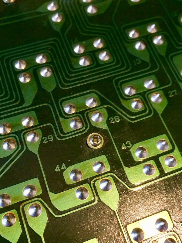 PC-6001mkII keyswitch solder joints