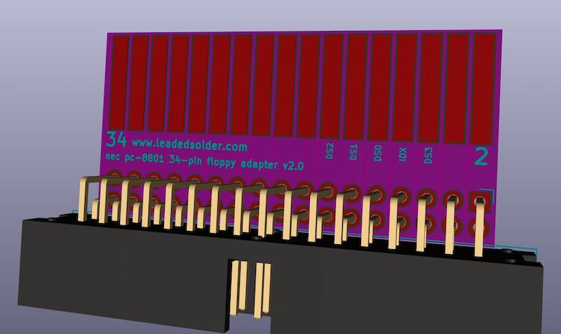 mkIISR DIY straight-through floppy adapter