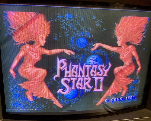 The title screen for Phantasy Star II.