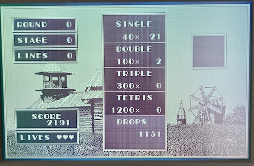 The end of level scoring.