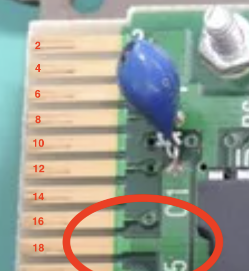 On the real PC-8033 board, pin 18 (EXTON) is shorted directly to ground.