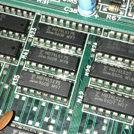 White corrosion in the general area around the card cage
