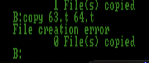 Trying to create the 65th file produces a "file creation error" and kills COPY