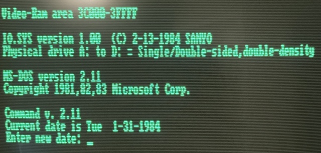 MS-DOS 2.11 is booting on the Gotek.