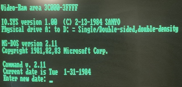 MS-DOS 2.11 is booting on the Gotek.