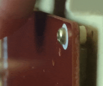 An animated GIF of me pushing on a key and watching the broken keyboard post fly off into space.