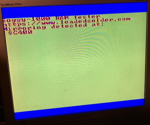 The Soggy-1000 RAM tester says: "mirroring detected at $c400"