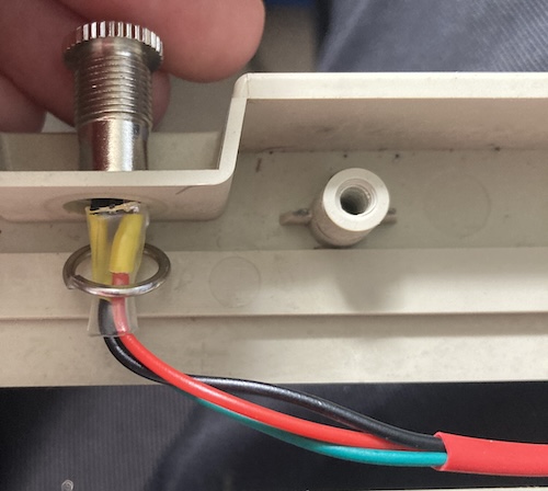 The connector is too long, and when fully inserted would conflict with the hole in the top of the keyboard where the keys are supposed to come out of.
