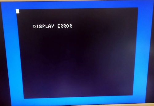 The auction photo of the "Display Error." Despite this error, the picture seems very stable and clear.