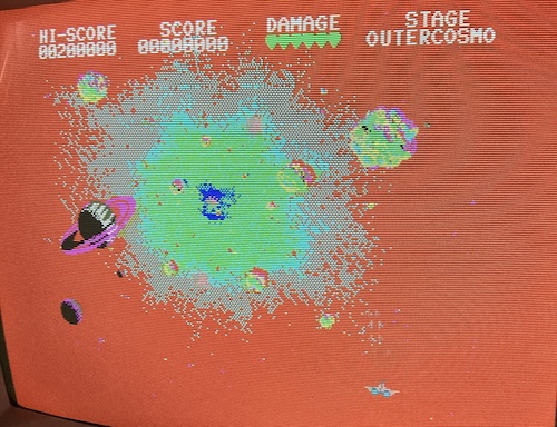 The level "Outer Cosmo" is being crushed up by the demo player.
