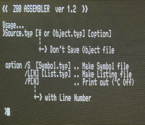 The SMC-777 Assembler 1.2 has given me some cryptic directions about how to use it with a Source.typ file.