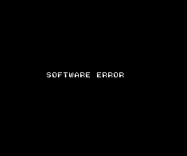 The "Software Error" screen I saw a bunch of times while trying to figure out the checksums.