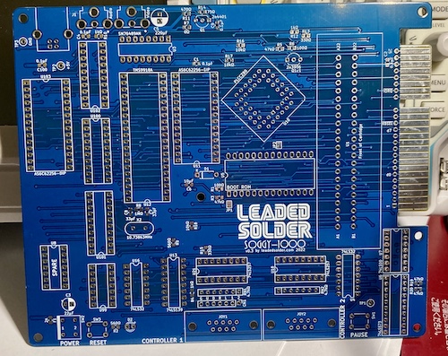 The bare Soggy-1000 v0.3 board, in a fetching shade of blue.