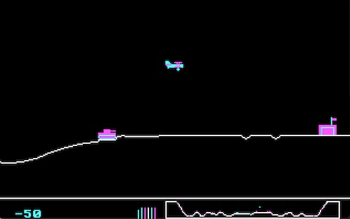 I am flying over the dents in the ground that I made with my own plane just a few minutes prior. My score is in the negatives.