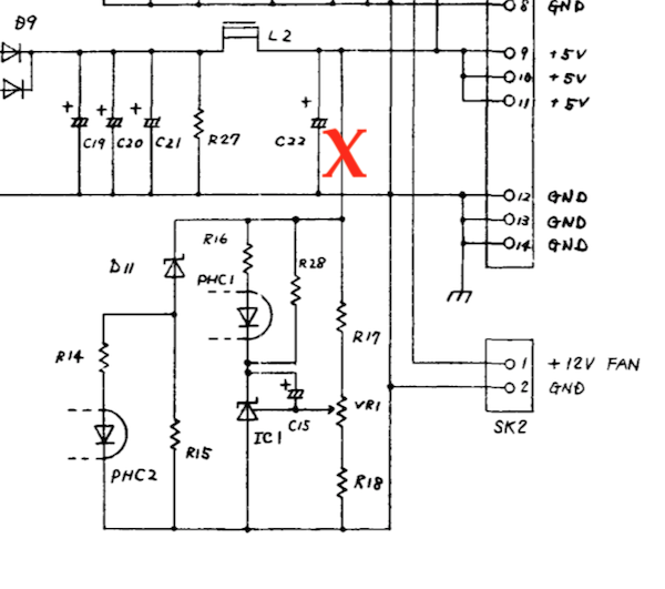 Broken 5V trace schematic