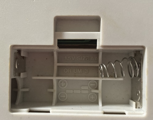 The keyboard says that you need to insert three batteries into the bottom row, and just one battery into the top.