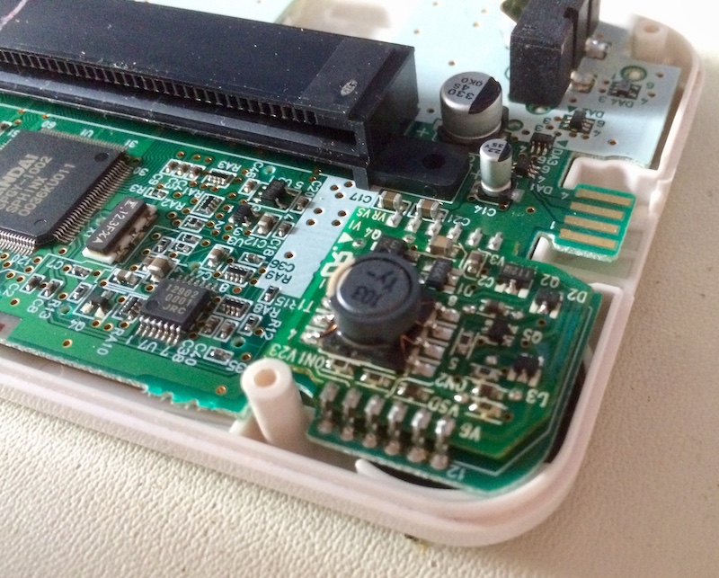 The WonderSwan DC power board