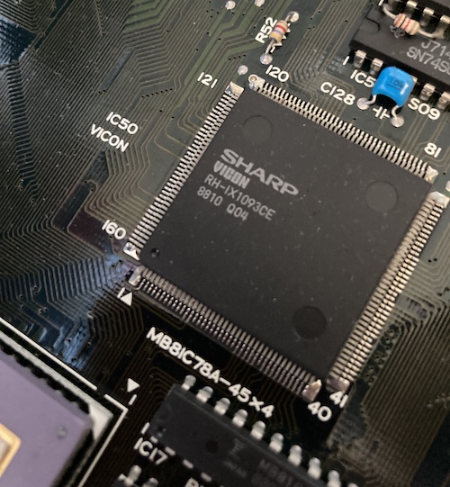 Another Sharp chip is called 'Vicon' on the motherboard.