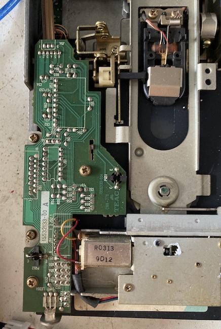 The Teac "soft-eject" control board on the floppy drive.