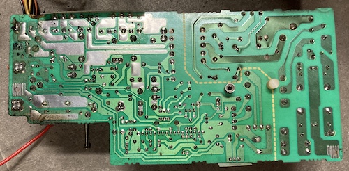The solder side of the PSU