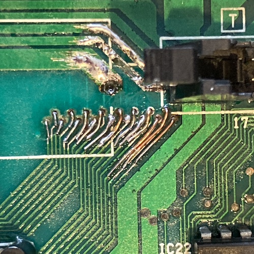 All 17 wires are connected in varying quality.