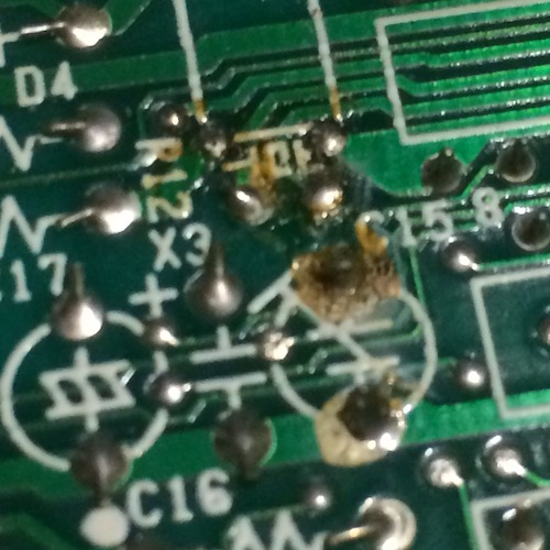 The trim cap footprint, before cleaning