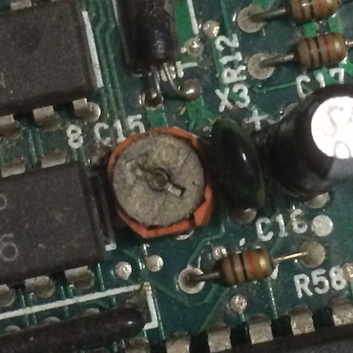 The trim cap, on the top of the board